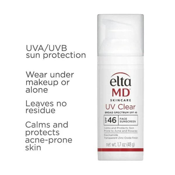 EltaMD UV Clear SPF 46 Broad Spectrum Moisturizing Facial Sunscreen 1.7 oz (48g)