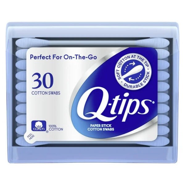 Q-tips Cotton Swabs Purse Pack for Hygiene and Beauty Care