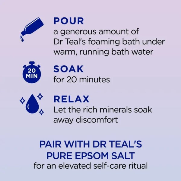 Dr Teal's Foaming Bath, Sleep Bath with Melatonin, Lavender & Chamomile Essential Oils