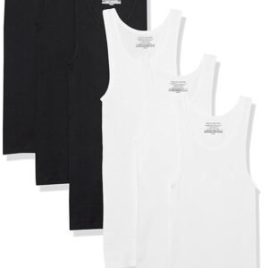 Amazon Essentials Men's Lightweight Tank Undershirts, Pack of 6