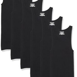 Amazon Essentials Men's Lightweight Tank Undershirts, Pack of 6