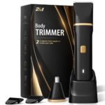 Electric Razor for Men, IPX7 Waterproof Versatile Shaver for Temple, Groin, Nose, Ear Hairs, Beard, Body Hair Trimmer for Men, Painless Grooming Kit with 2 Replaceable Ceramic...