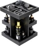 EXIN DECHEN Cologne Organizer for Men,Cologne Stand,3 Tier Large Capacity Wood Perfume Shelf with Rotate,Perfume Display Holder,Nightstand Organizer,Gifts for Men(Black)