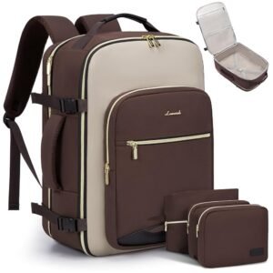 LOVEVOOK Large Travel Backpack for Women & Men, Carry on Backpack Airline Approved, TSA Personal Item Travel Bag fits 17" Laptop, 40L Waterproof Travel Essentials Sports...