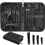 Manicure Set Professional Nail Clipper Kit-26 Pieces Stainless Steel Manicure Kit,Nail Care Tools with Luxurious Travel Case