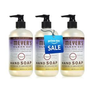 MRS. MEYER'S CLEAN DAY Hand Soap, Made with Essential Oils, Biodegradable Formula, Compassion Flower, 12.5 fl. oz - Pack Of 3